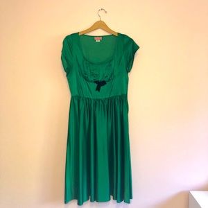 Pin Up Girl Clothing/ Pinup Couture emerald green “Evelyn” dress